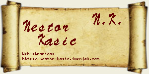 Nestor Kašić vizit kartica